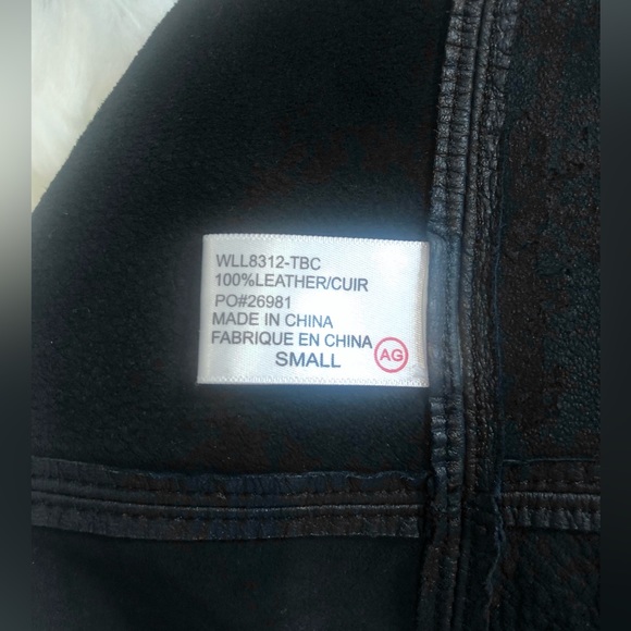 New AG Adriano Goldschmied Black Leather T Shirt Size S - Picture 7 of 7